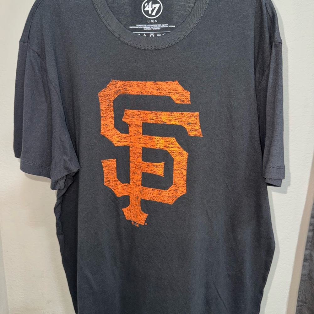 47 Black and Orange Short Sleeve Tee